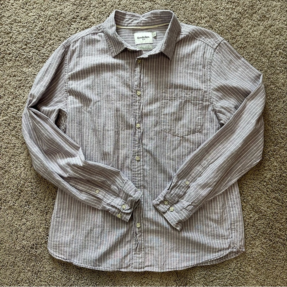 Goodfellow & Co striped cotton button down